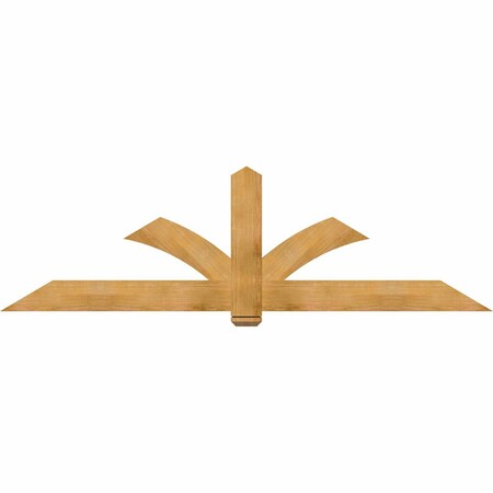 Ekena Millwork Redmond Rough Sawn Timber Gable Bracket, Western Red Cedar, 96"W x 28"H x 2"D x 6"F, 7/12 Pitch GBW096X28X0206RED00RWR